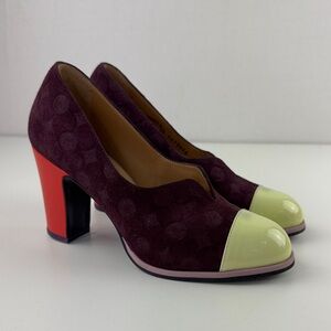 John Fluevog - Iris Patent-Toed Pumps Purple